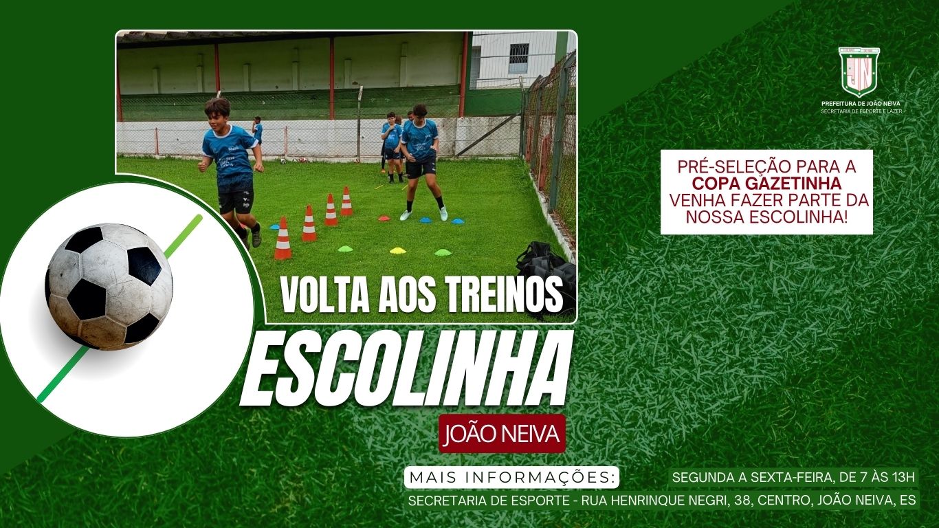 Imagem da notícia: Escolinha de Futebol de João Neiva retoma treinos e abre pré-seleção para a Copa Gazetinha
