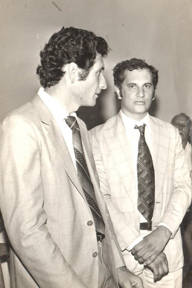 Ex-vereadores Apolônio Cometti e Roque Peruchi no dia do requerimento.